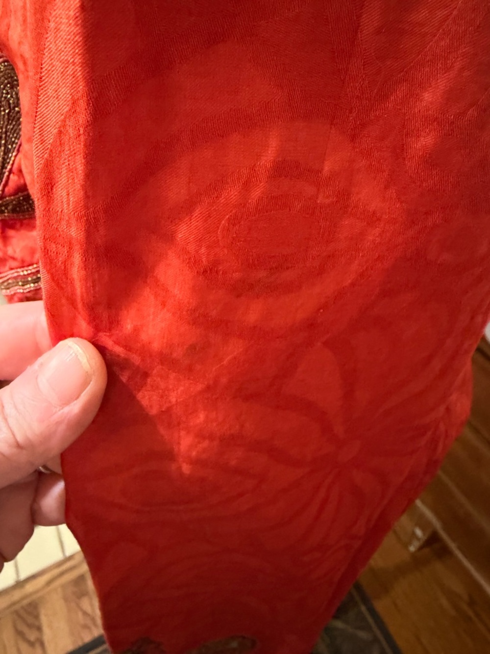Unique, handmade orange embroidered jacket. - Picture 6 of 11